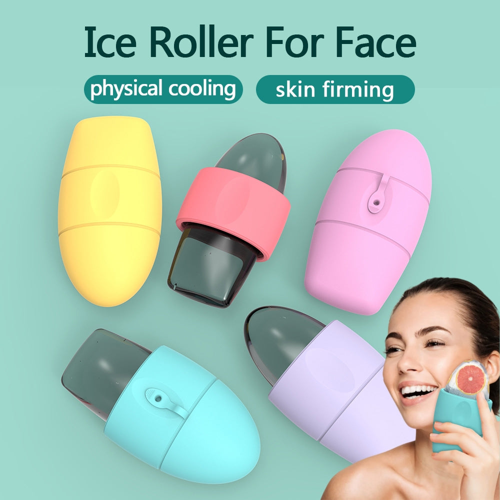 ELVÉRA IceGlow roller glacé visage en silicone vert
